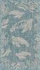 Home Decor Coastal Bordered Coral Reef Indoor/Outdoor Accent Rug - Aqua|White - 7'6" X 9'5"