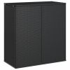 Patio Cushion Box PE Rattan Black - Black