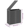 Patio Cushion Box PE Rattan Black - Black
