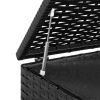 Patio Cushion Box PE Rattan Black - Black