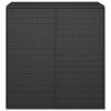 Patio Cushion Box PE Rattan Black - Black