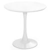Classic Elegant Modern Simple Round Dining Table - White - 32 in