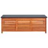 Patio Storage Box 59.1"x19.7"x21.7" Solid Eucalyptus Wood - Brown