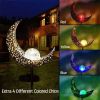 Garden Solar Lights Outdoor Moon Crackle Stake Metal Lights Courtyard - Colourful