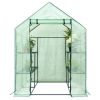 8 shelves Mini Walk In Greenhouse Outdoor Gardening Plant Green House - green