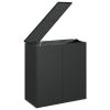 Patio Cushion Box PE Rattan Black - Black
