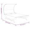 Patio Lounge Bed with Canopy 65"x79.9"x49.6" Solid Bent Wood Cream - Cream