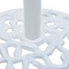 Umbrella Base White 26.5 lbs 18.9" Cast Iron - White