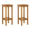3 Piece Patio Dining Set Solid Wood Acacia - Brown