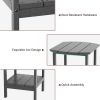 Outdoor Side Table for Adirondack Chairs;  All-Weather Resistant Humidity-Proof Waterproof Stain-Proof Accent Tables - Gray