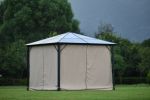 9.8 Ft. W x 9.8 Ft. D Aluminum Paito Gazebo with Polycarbonate Roof - Beige