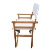 Folding Chair Wooden Director Chair Canvas Folding Chair Folding Chair populus + Canvas (Color : White) - as Pic