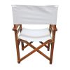 Folding Chair Wooden Director Chair Canvas Folding Chair Folding Chair populus + Canvas (Color : White) - as Pic