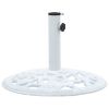 Umbrella Base White 26.5 lbs 18.9" Cast Iron - White
