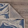 Home Decor Indoor/Outdoor Accent Rug Natural Stylish Classic Pattern Design - White|Navy - 5'3" X 7'0"