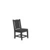 HDPE Dining Chair; Gray; With Cushion; No Armrest; Set of 2 - as Pic