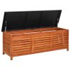 Patio Storage Box 59.1"x19.7"x21.7" Solid Eucalyptus Wood - Brown