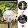 Garden Solar Lights Outdoor Moon Crackle Stake Metal Lights Courtyard - Colourful