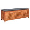 Patio Storage Box 59.1"x19.7"x21.7" Solid Eucalyptus Wood - Brown