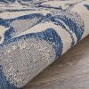 Home Decor Indoor/Outdoor Accent Rug Natural Stylish Classic Pattern Design - White|Navy - 5'3" X 7'0"